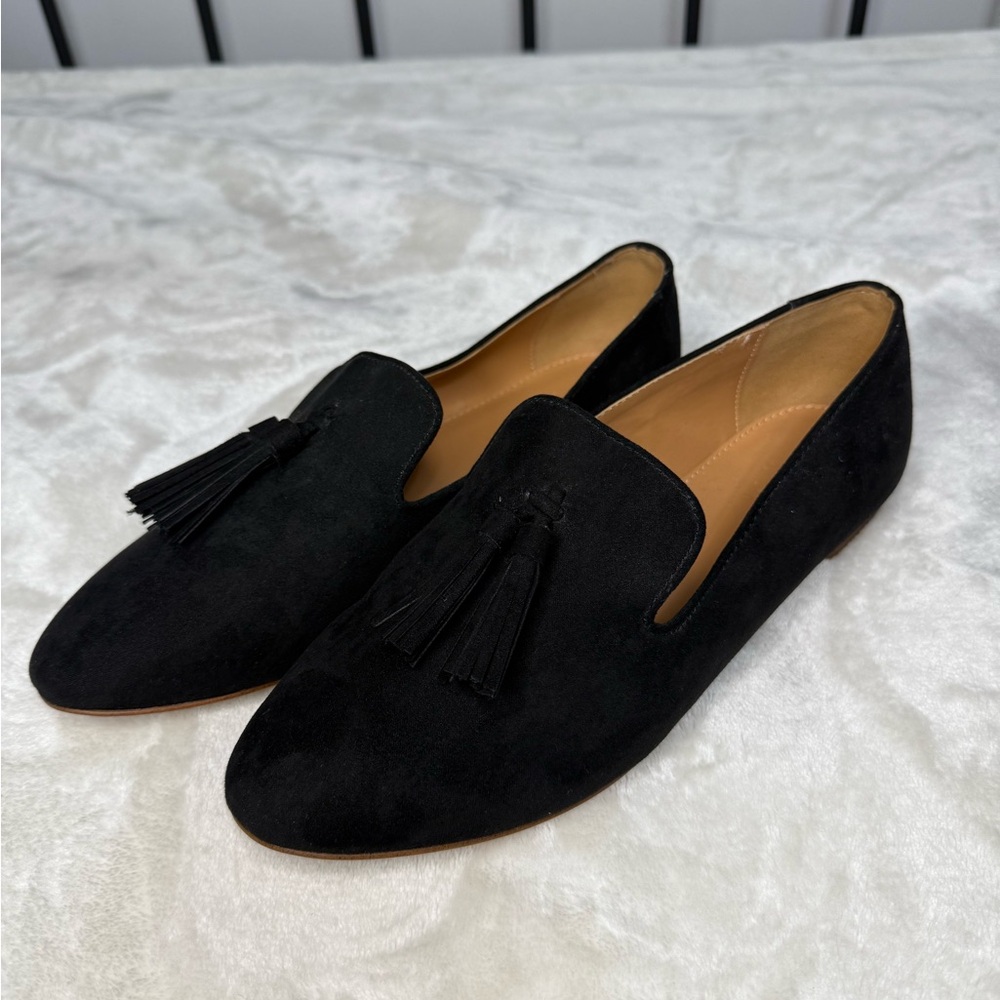 J. Crew Black Suede Loafers